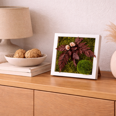 Pflanzenbild Moosbild 22,5 x 18,5 cm